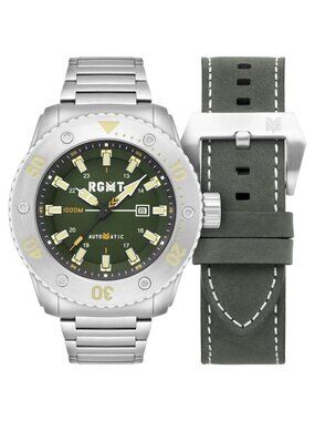 NWT Rgmt All-Brite Green Dial Men's Watch